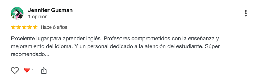 testimonio de ingles para servicio al cliente